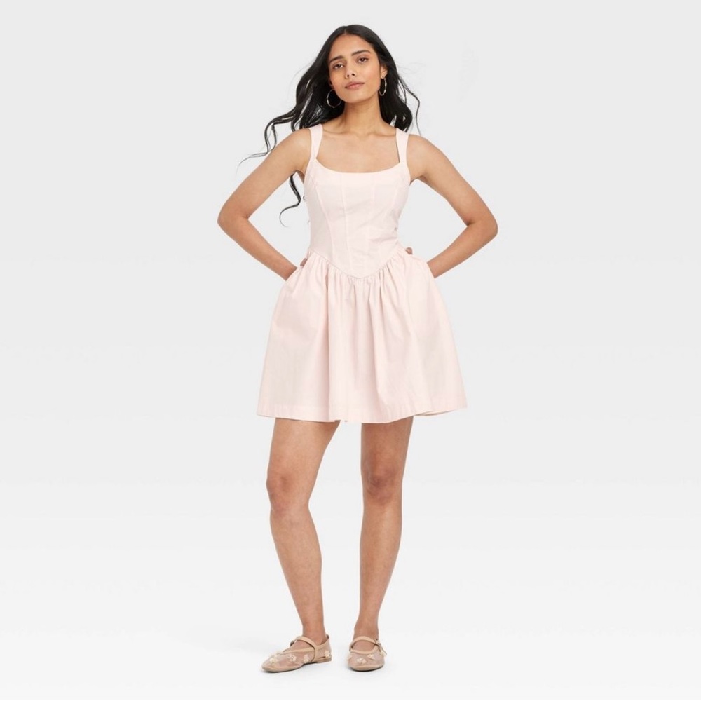 Elegant Pink Corset Dress NWT